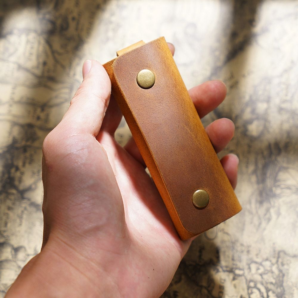 Men'S Accessories High End - 미니멀리스트 다기능 남성용 정품 가죽 미니