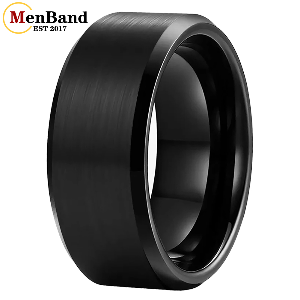Men Accessories For Wedding - MenBand 베이직 10/12mm 남성용 웨딩 블랙