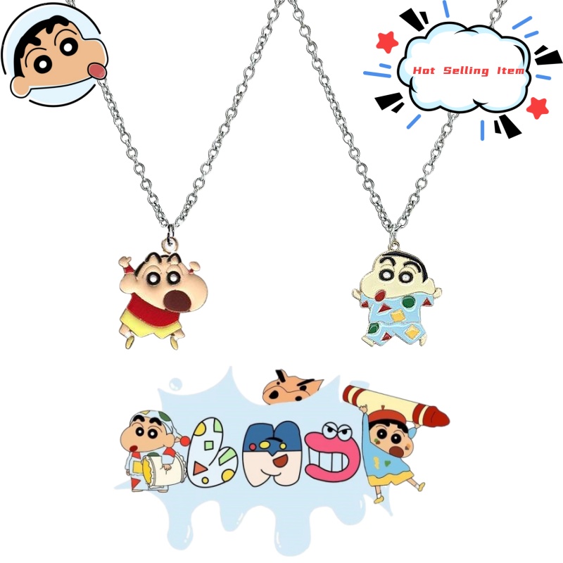 Men Accessories Necklace - 크레용 신짱 만화 목걸이 귀여운 일본식