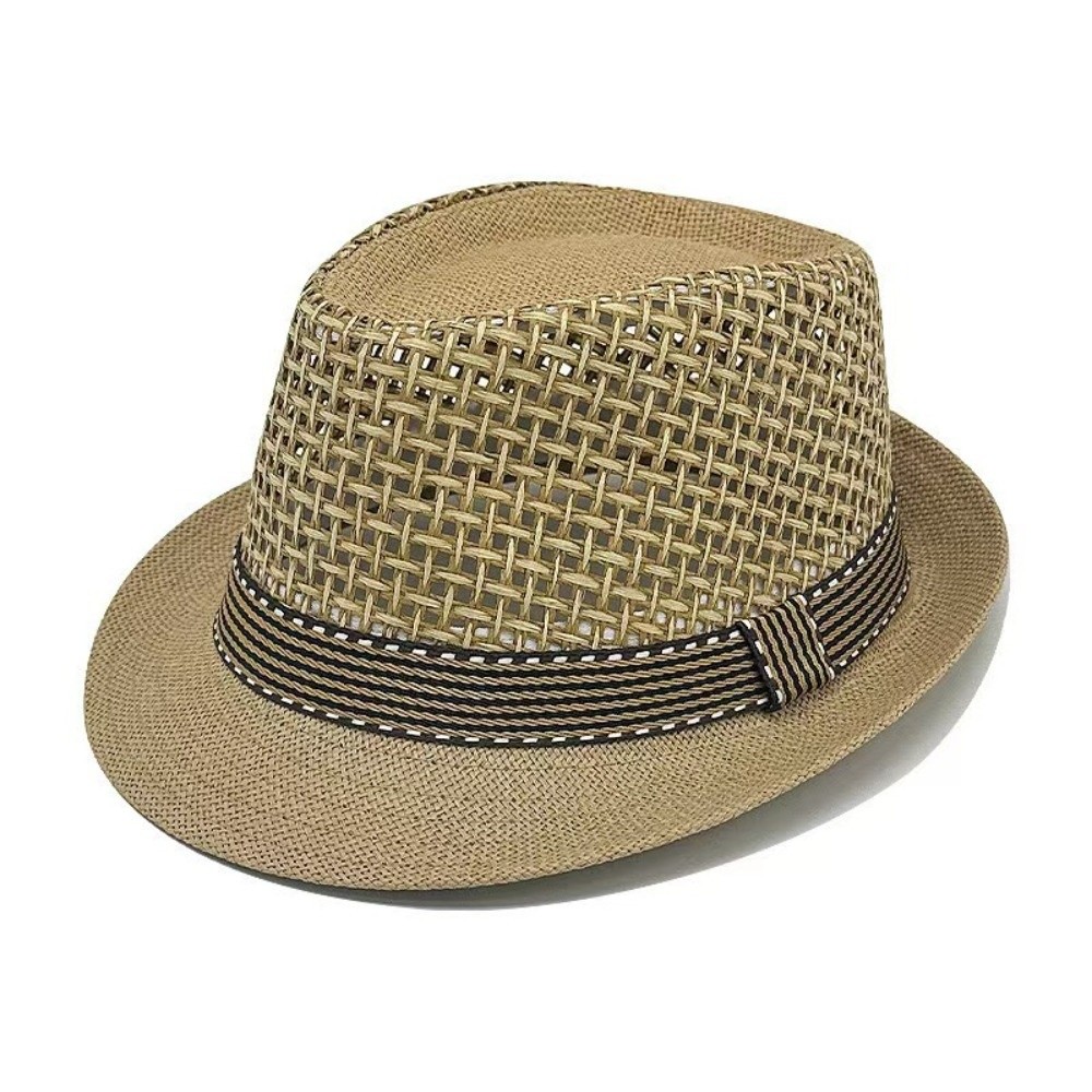 Men'S Accessories Designer - 짧은 챙 남성용 파나마 모자 통기성