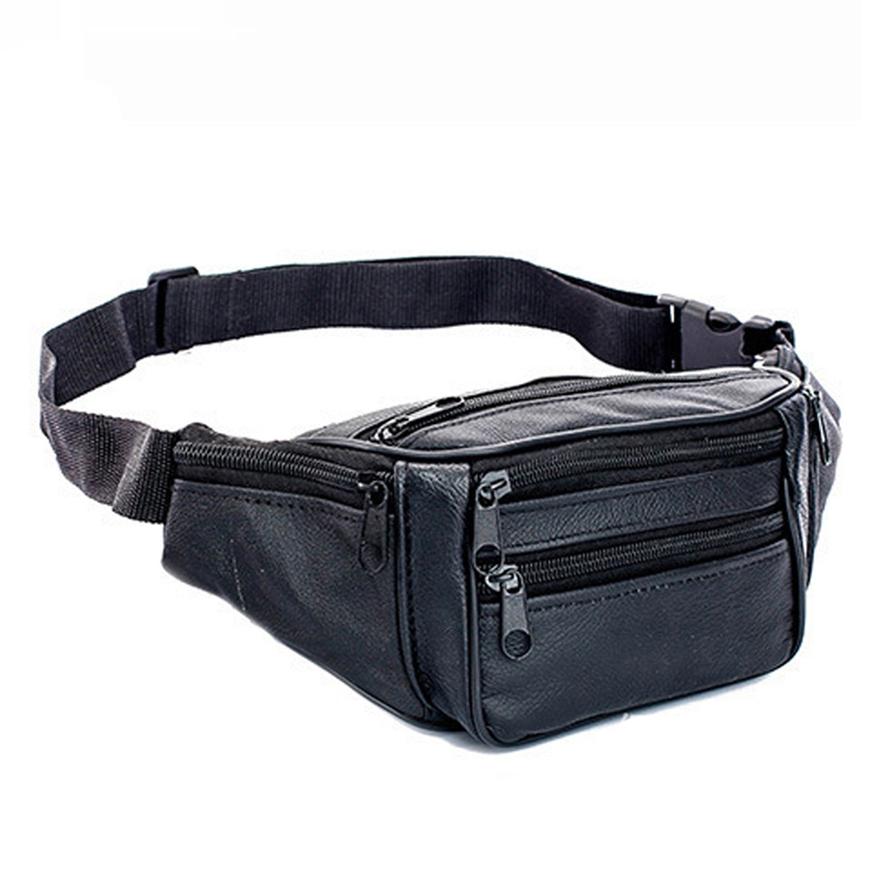 Men Accessories Pack - 남성용 진짜 가죽 허리 가방, 허리