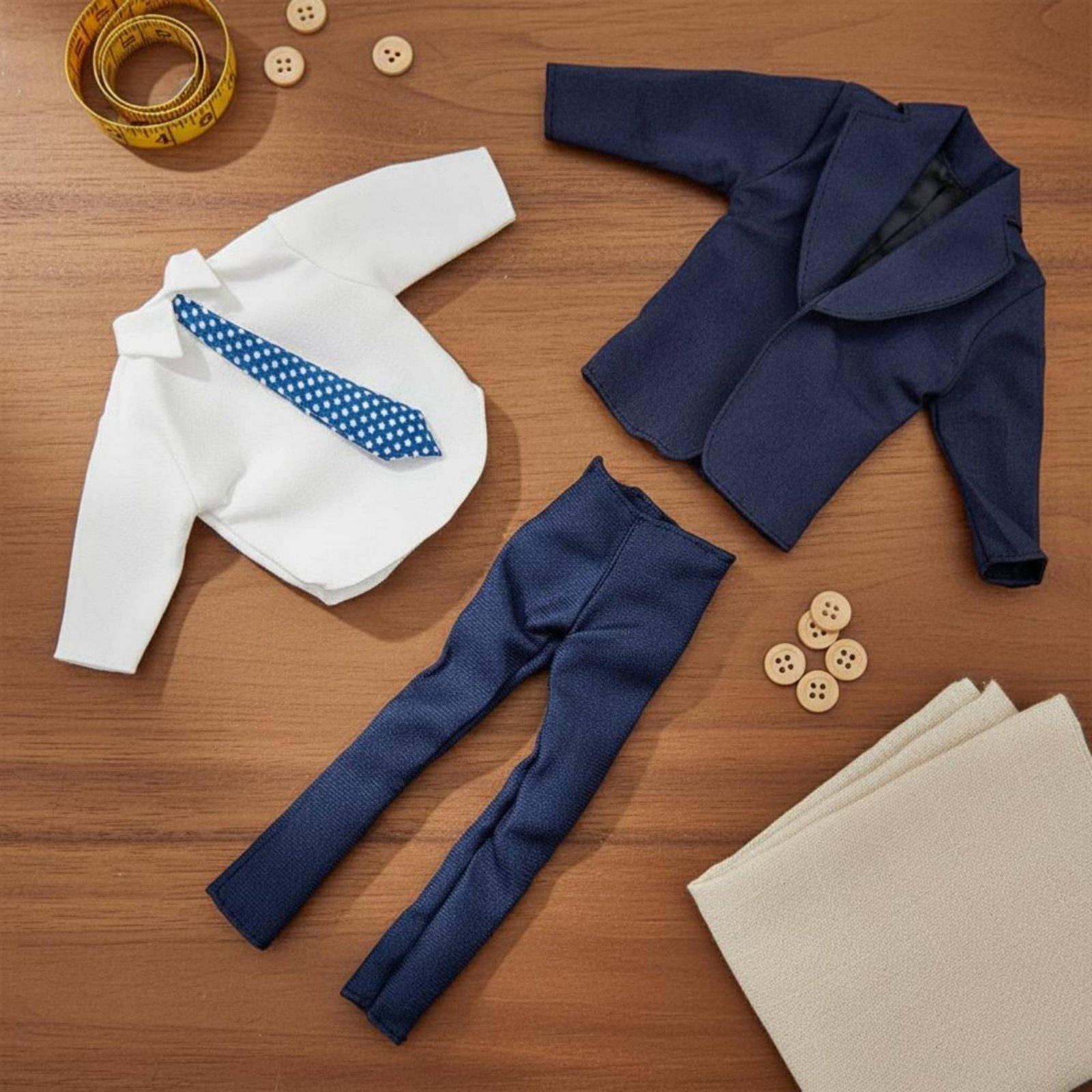 Men'S Accessories Wardrobe - 남성 인형 정장 세련된 천 의상