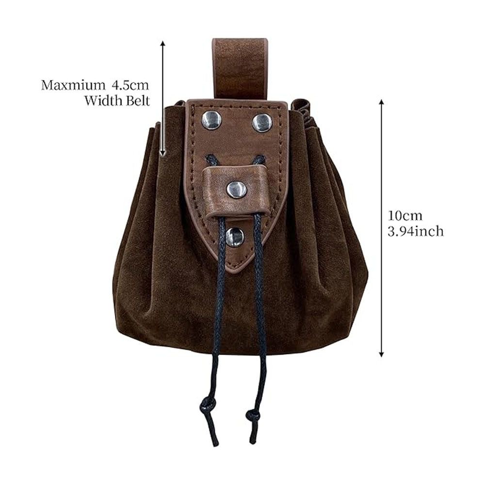 바이킹 스타일 중세풍 가죽 벨트 가방 빈티지 허리 지갑 - Men Accessories Bag 리뷰 및 가격