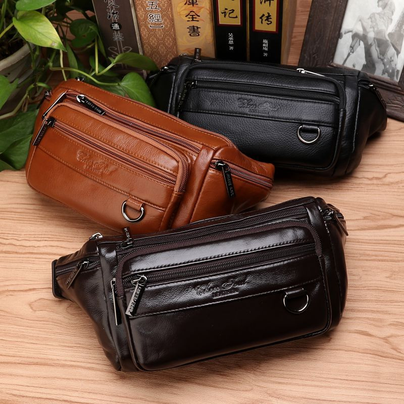 남성 허리 화니 가방 슬링 가슴 가방 정품 가죽 캐주얼 - Men Accessories Pack 리뷰 및 가격