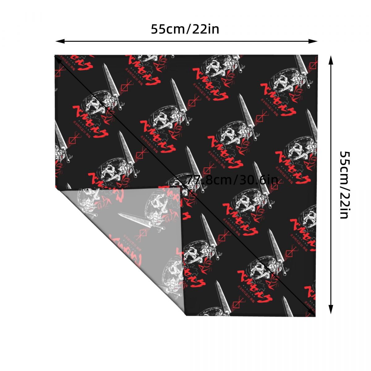 55CM B-Berserks Bandana 휴일 파티  - Men Accessories Brand 리뷰 및 가격