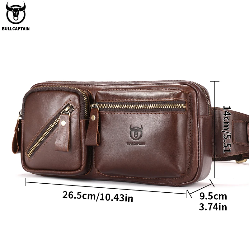 BULLCAPTAIN 남성용 정품 가죽 체스트백, 야외 - Men Accessories Pack 리뷰 및 가격