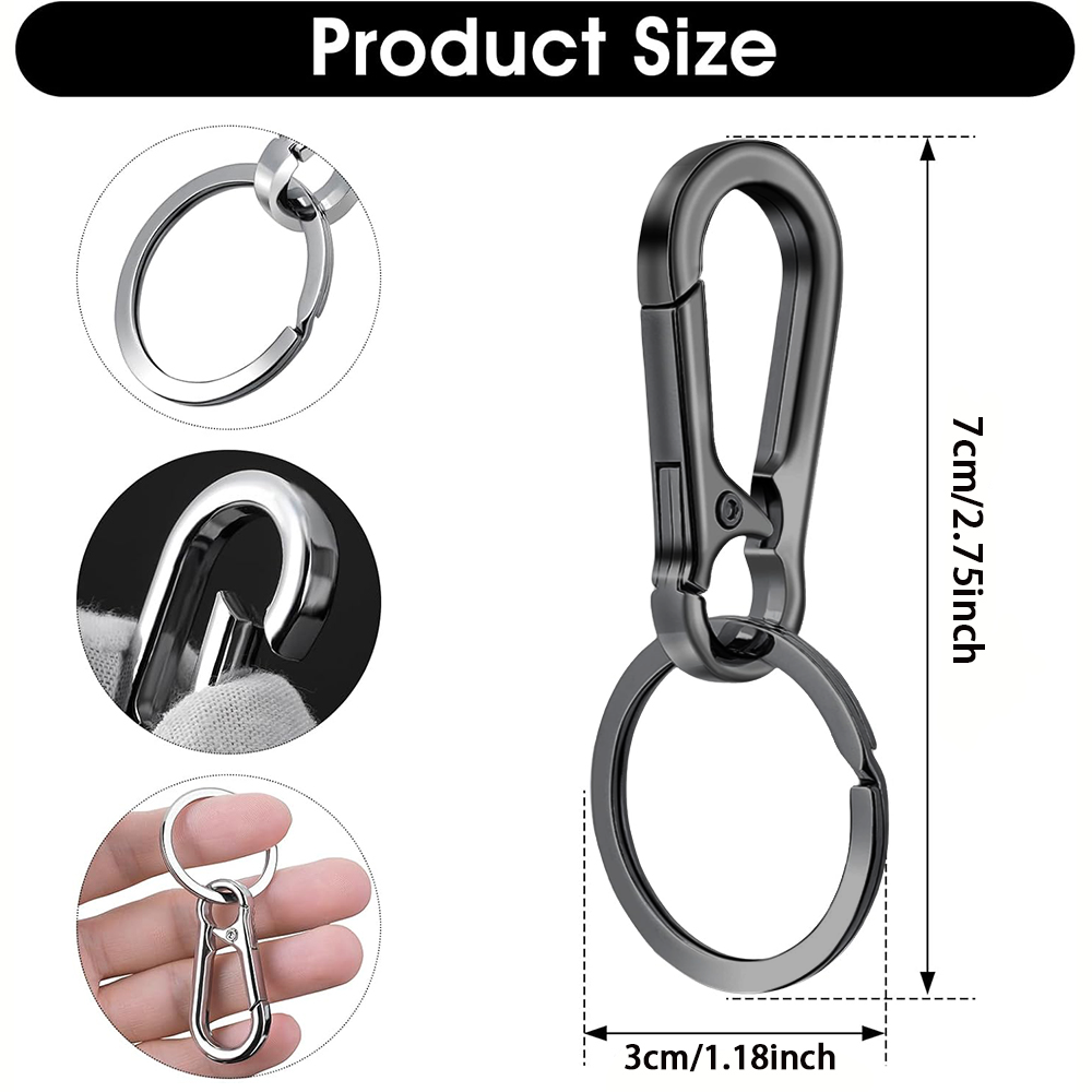 6/12/20개 합금 클립 키체인, 내구성이 뛰어나고  - Men Accessories Bag 리뷰 및 가격