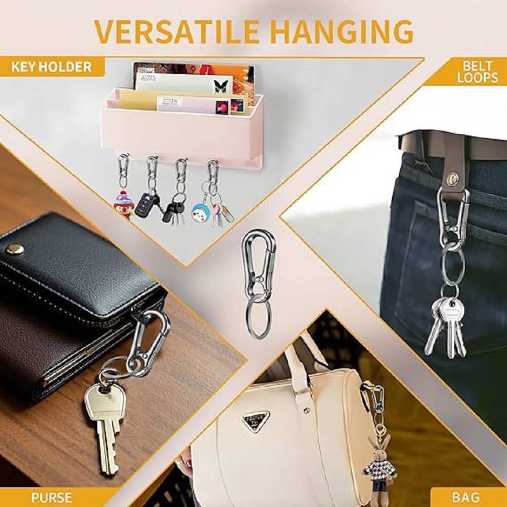 6/12/20개 합금 클립 키체인, 내구성이 뛰어나고  - Men Accessories Bag 리뷰 및 가격